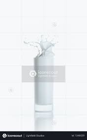 Premium Full Glass Of Milk With Splash On White With Reflection Photo Download In Png Jpg Format Reflection Photos Splash Glass