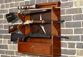 Locking gun rack for wall mount provides safe shotgun & rifle storage for 9 rifles (with or without standard size scopes) and shotguns in or out of gun socks. Pin On Interim Furniture Options