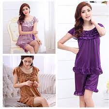 We've run out of spaghetti. Silk Sleepwear Night Wear Baju Tidur Malam Wanita Baju Pajamas Blouse Pants Blue Gray Buy At The Price Of 20 74 In Dhgate Com Imall Com