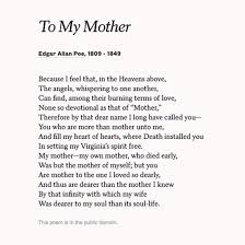 Read To My Mother By Edgar Allan Poe For Mother S Day Edgar Allen Poe Quotes Poe Quotes Edgar Allen Poe Poems