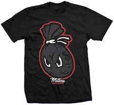 Size chart ships from hasta muerte. Money Bag Grey Infrared On Black T Shirt Million Dolla Motive