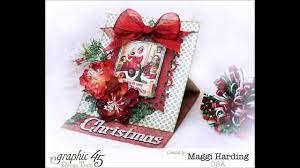 Make these beautiful christmas cards to give to friends and family to spread the festive cheer! Make An Easel Card With Graphic 45 A Christmas Carol Youtube