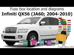 If you do not have the manual, a nissan dealership can provide you with a fuse diagram. Fuse Box Location And Diagrams Infiniti Qx56 2004 2010 Youtube