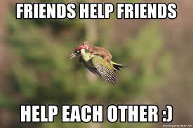 Friends Help Friends Help Each Other Cool Weasel Meme Generator