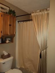 In The Master Bath I Used 2 Shower Rods The Outside One Is The Same Curtain Panel As The Master Bedroom Tied Shower Rods Two Shower Curtains Bathroom Decor