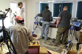 Dave Carpenter Monsanto S Mine Geologist Supervising Robert And Jesse Scanning Helicoprion Fossils With Our Faro Edge Scanners And Monsanto Studio Geologists