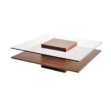 If you have a small living room, choose a glass table with a clear acrylic base. Mid Century Square Coffee Table Walnut Wood Glass In Brown On Sale Overstock 30579314