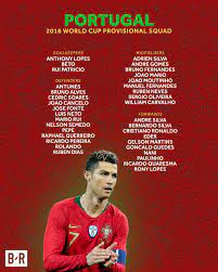 B R Football On Twitter Cristiano Ronaldo Has Named His Provisional Portugal Squad For The World Cup