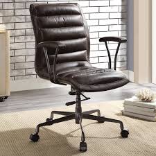 Acme Furniture 92558 Zooey Office Chair Distressed Chocolate Top Grain Leather In 2020 Office Chair Leather Office Chair Executive Office Chairs