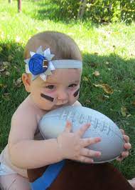 Blue White And Silver Dallas Cowboys Inspiredl By Dorotasdesigns Baby Pic Baby Headbands Baby Pics