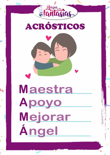 acrostico de mama - Juegos infantiles
