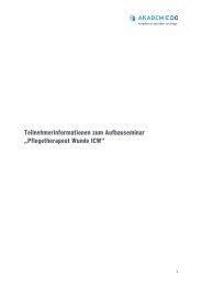 Die qualifikation zur wundexpertin icw® / zum wundexperten icw® ist eine vom deutschen pflegeverband (dpv), dem deutschen berufsverband für der universitätskurs wundexperte/in icw® umfasst 7 unterrichtstage sowie einen prüfungstag (gesamt 56 stunden inkl. Hausarbeit Wundexpertin Icw Ausblick Wundexperte Die Im Rahmen Der Fortbildung Zum Wundexperten Icw Vorgesehene Fortbildung Wurde Vom 04 12
