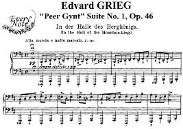 Suonerie suono peer gynt bergkönig per cellulari iphone o android. Grieg Peer Gynt Suite I 4 In Der Halle Des Bergkonigs In The Hall Of The Mountain King Piano Sheet Music Download