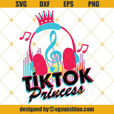 Download Tik Tok Princess Svg Musical Birthday Girl Svg Party Supply Svg Happy Birthday Svg Dxf Eps Png Svgsunshine