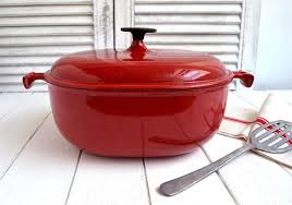Large French Le Creuset Enzo Mari Cast Iron Dutch Oven Etsy Cast Iron Dutch Oven Le Creuset Enzo Mari