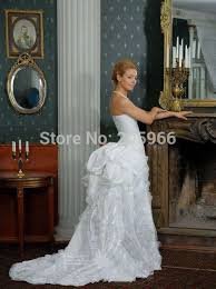 Custom Made Silk Taffeta Victorian Bustle Period Dress Mermaid Bridal Dress Ball Gown Wedding Dress Bustle Bridal Dresses Vintage Vintage Style Wedding Gowns
