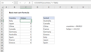 To solve this problem, you need to set several sorting conditions. Excel Formula Basic Text Sort Formula Exceljet