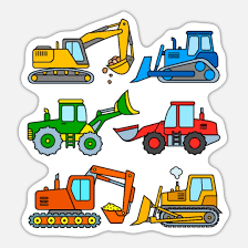 Bagger kinder 3dbagger gräbt grubecartoon für kinderbagger kinderfilm deutsch #49. Fahrzeuge Baustelle Fur Kinder Bagger Set Sticker Spreadshirt