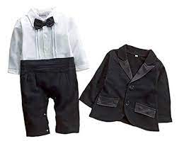 Stylesilove Infant Toddler Baby Boy Tuxedo Romper And Jacket 2 Pc Formal Wear Suit 70 3 6 Months Walmart Com