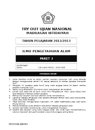Kunci jawaban buku siswa kelas 6 tema 1 subtema 2 halaman 92 93. Soal Try Out Un Sd 2013 Ipa Paket 3