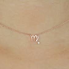 Virgo Zodiac Sign Diamond Necklace Virgo Necklace Virgo Etsy Virgo Necklace Zodiac Pendant Necklace Virgo Jewelry