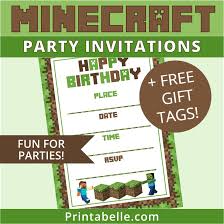 Maybe you would like to learn more about one of these? Minecraft Invitations Free Gift Tags Party Printables Printabelle