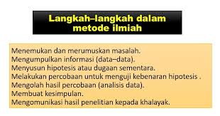 Materi biologi kelas x kali ini membahas tentang 5 langkah dalam menulis metode ilmiah. Langkah Langkah Metode Ilmiah Untuk Memecahkan Masalah Bsb