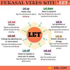 14 Phrasal Verbs With Let Let Down Let In Let Out Let Up English Idioms Learn English Words English Language Learning