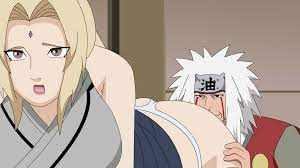 Busty Tsunade from Naruto anime gets a big dick!