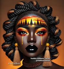 ❄️❤️💙Black beauty walking beside her protector// Strength personified  ❤️💙❄️ #JCreates #aicommunity