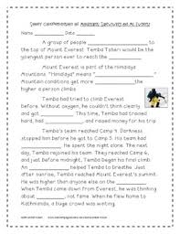 Mountains Surviving On Mt Everest Mini Pack 3rd Gr Journeys Unit 5 Lesson 25