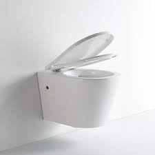 Back to wall toilets from bella bathrooms. Bathroom Ceramic P Trap Elongated Wall Hung Push Button Back To Wall Toilet From China Tradewheel Com