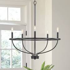 Homeplace By Capital Lighting Greyson Matte Black Chandelier 428551mb Destination Lighting