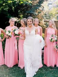 Bubblegum Pink Bridesmaids Dresses Added A Winning Burst Of Color To This Annapolis Wedding Bridesmaid Dress Pink Shades Baby Pink Bridesmaids Dresses Pink Bridesmaid Dresses