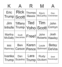 Karma Bingo Card