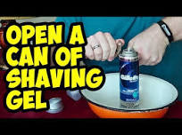 HOW TO GET SHAVING GEL OUT OF CAN. LIFE HACK! ⚠ (WHEN YOU HAVE MORE GEL BUT  NO PRESSURE)