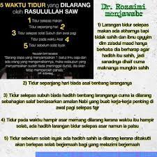 Adakah perbuatan itu diharamkan di sisi agama? Jawapan 5 Waktu Tidur Dr Ustaz Rozaimi Ramle Hadith Facebook