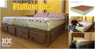 King size bed frames with drawers underneath. How To Build A King Size Bed With Extra Storage Underneath Free Plans Diy Crafts