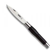Couteaux Nontron En Ebene N 25 Double Virole Lame Inox 9 Cm Couteau Lame Inox