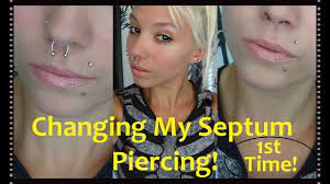 Update Changing My Septum Piercing 1st Time Breeann Barbie Youtube Septum Piercing Septum Body Suit Tattoo