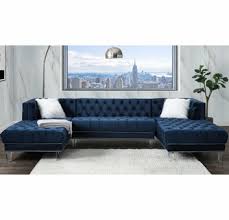 Ezamia 3 Pc Navy Blue Velvet Tufted Sectional Sofa By Acme Enjoy free shipping on most stuff, even big stuff.