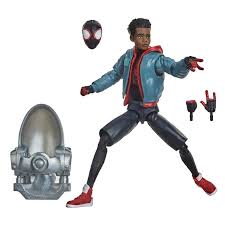 One (1) partially masked accessory with magnetic feature Marvel Legends Series Spider Man Into The Spider Verse Miles Morales Action Figure Gamestop