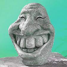 Der heimische garten ist ein beliebter rückzugsort, denn hier können sie vom anstrengenden alltag abschalten. Steinkopf Smiley Steinfigur Als Deko Steinfiguren Garten Lustige Deko Ebay