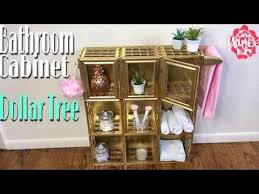 10 Dollar Tree Diy Bathroom Storage Cabinet Youtube Dollar Tree Diy Crafts Dollar Store Diy Organization Dollar Tree Crafts