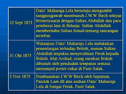 Pada november 1874 perak menerima residen british iaitu j.w.w.birch hasil daripada perjanjian pangkor. Perjuangan Pemimpin Tempatan Menentang British Ppt Download