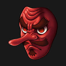 You do realized this is your main account right? Demon Slayer Tengu Mask Demon Slayer Kimetsu No Yaiba T Shirt Teepublic Kitsune Mask Anime Character Illustration