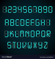 800 x 600 jpeg 35 кб. Digital Font Alarm Clock Letters And Numbers Vector Image Font Digital Lettering Alphabet Lettering Design