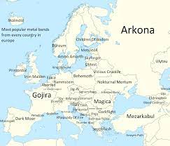 Maybe you would like to learn more about one of these? Most Popular Metal Bands From Every Country In Europe Mapporn