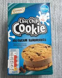 New Choc Chip Cookie Ice Cream Sandwiches Aldi Amy Seeks New Treats Choc Chip Cookies Ice Cream Sandwich Ice Cream Cookie Sandwich