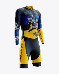 Men S Cycling Skinsuit Ls Mockup Right Half Side View In Apparel Mockups On Yellow Images Object Mockups Design Mockup Free Clothing Mockup Shirt Mockup